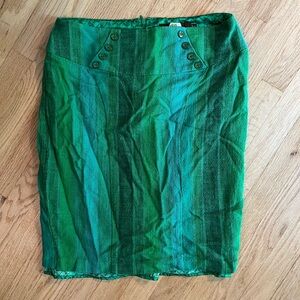 Eva Franco Green Pencil Skirt Knee-Length Cocktail